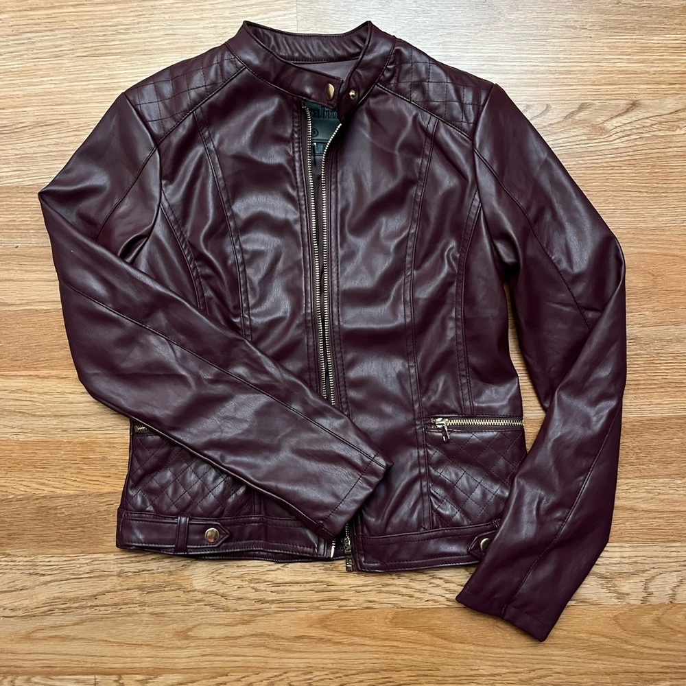 Cavalini maroon leather jacket